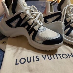 Louis Vuitton Cream and Black Archlight Sneakers
